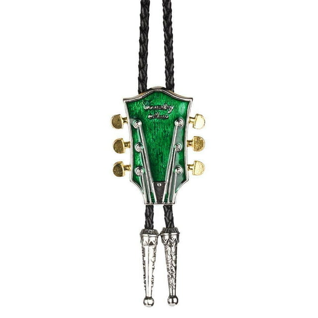 Langgg Guitare de Musique Country Mode Western Cowboy Rodeo Bolo Tie bola Vert
