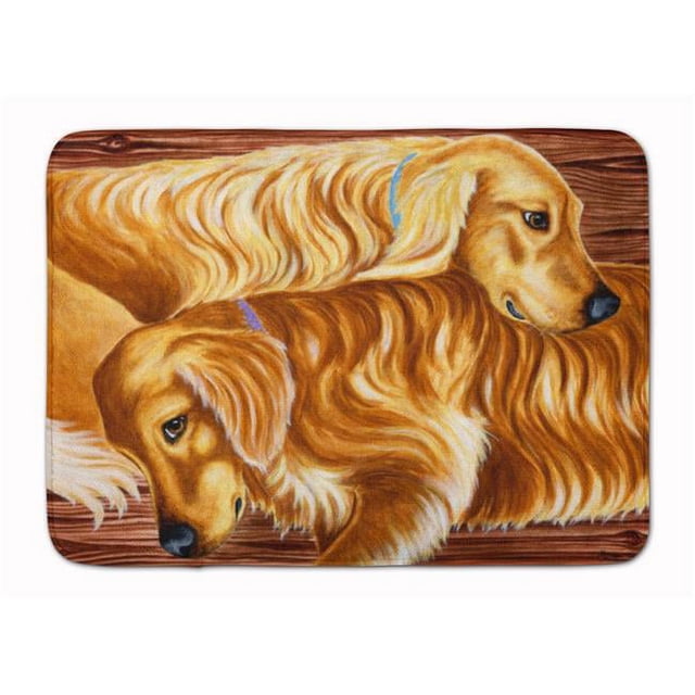 Carolines Treasures AMB1387RUG Zeus & Chloie the Golden Retrievers Machine Washable Memory Foam Mat