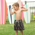 thumbnail image 4 of FORMRS Boys Swim Trunks Quick Dry Mesh Liner Boardshorts Sizes XS-XL, Purple Floral Pattern, 4 of 7