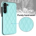 thumbnail image 6 of Allytech Flip Wallet Case for Samsung Galaxy S23 with Card Slots, Premium PU Leather [RFID Blocking] [Double Magnetic Button] Kickstand Shell, Shockproof Anti-Fall Protective Case - Mint, 6 of 7