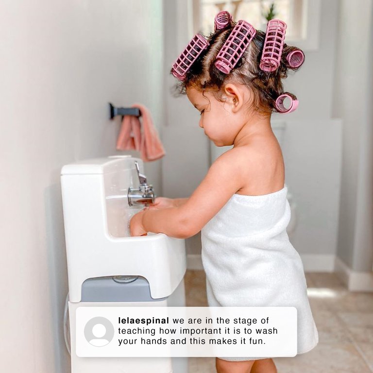 Delta Children Perfect Size 3-in-1 Convertible Sink, Step Stool and Bath  Toy for Kids, White/Grey