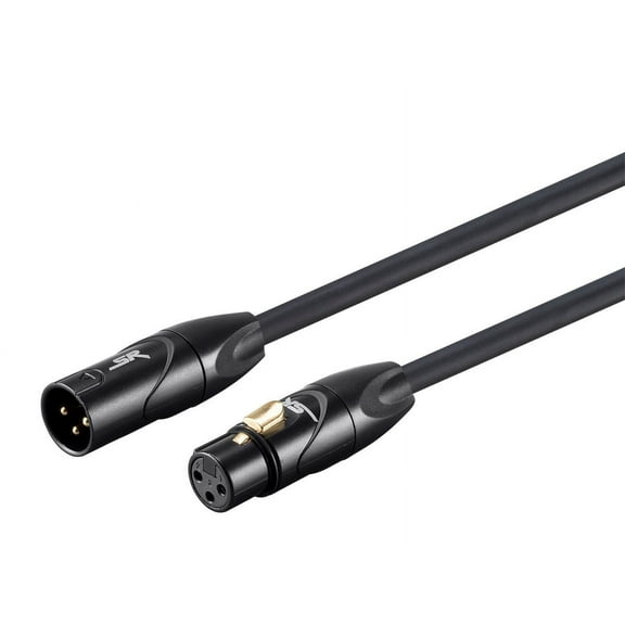 Monoprice XLR Male to XLR Female Cable [Microphone & Interconnect] - 1.5 Feet | Gold Plated, 16AWG - Stage Right Series