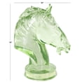 thumbnail image 3 of 6" x 13" Green Resin Tinted Horse Sculpture, by DecMode, 3 of 9