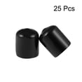 thumbnail image 2 of 25pcs 17mm Round Black Vinyl End Cap Screw Thread Protectors Rubber Cover Caps, 2 of 3