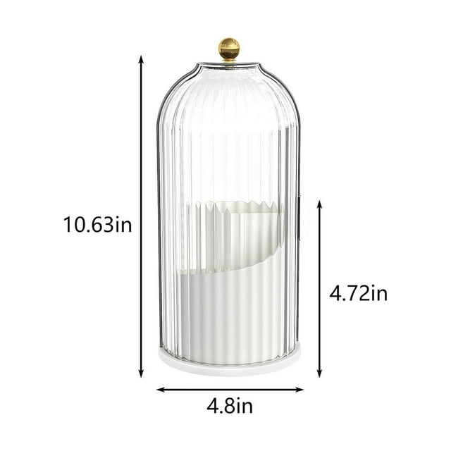 Spinning Brush Holder with Protective Cover Dustproof & Waterproof Desktop Stand for Brushes, Beauty Tools, Makeup Brush