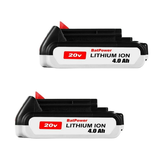 Upgraded version 2-Pack 20V 4.0Ah Lithium Battery, Replacement for Black & Decker LBXR2020-OPE 2.0Ah, LBXR20 1.5Ah, 20V 2Ah Batteries, High-Capacity for 20V Power Tool System