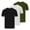 Black1, variant on Dagugfen Tops for Men 3pc Short Sleeve V Neck Comfy Basic Tee Solid Color Leisure Workout Shirts Summer