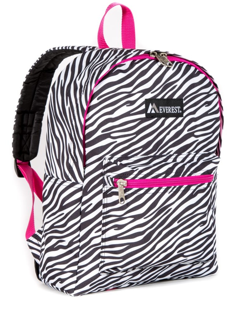 Backpack Book Bag Back to School Basics Fun Patterns & Prints Zebra