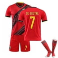 thumbnail image 1 of Camiseta de fútbol de Bélgica No.7 Bruyne para jóvenes/niños, camiseta de fútbol local, conjunto corto con calcetín-M- BmatwkZeng Bmatwk Jersey, 1 of 2