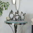 thumbnail image 2 of 4"W, 8"H Silver Porcelain Sitting Thinker People Sculpture, by CosmoLiving by Cosmopolitan (3 Count), 2 of 7