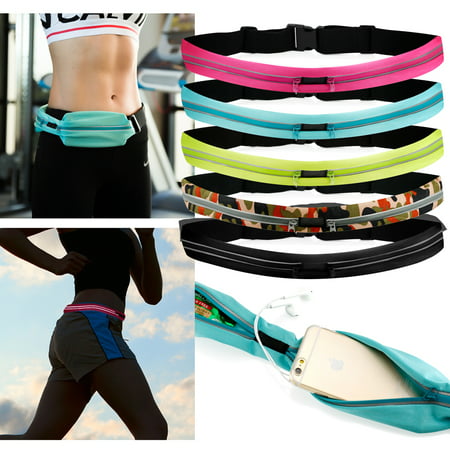 Double Zipper Running Belt Sport Pack Fanny Waist Bag Workout (Best Inserts For Running)