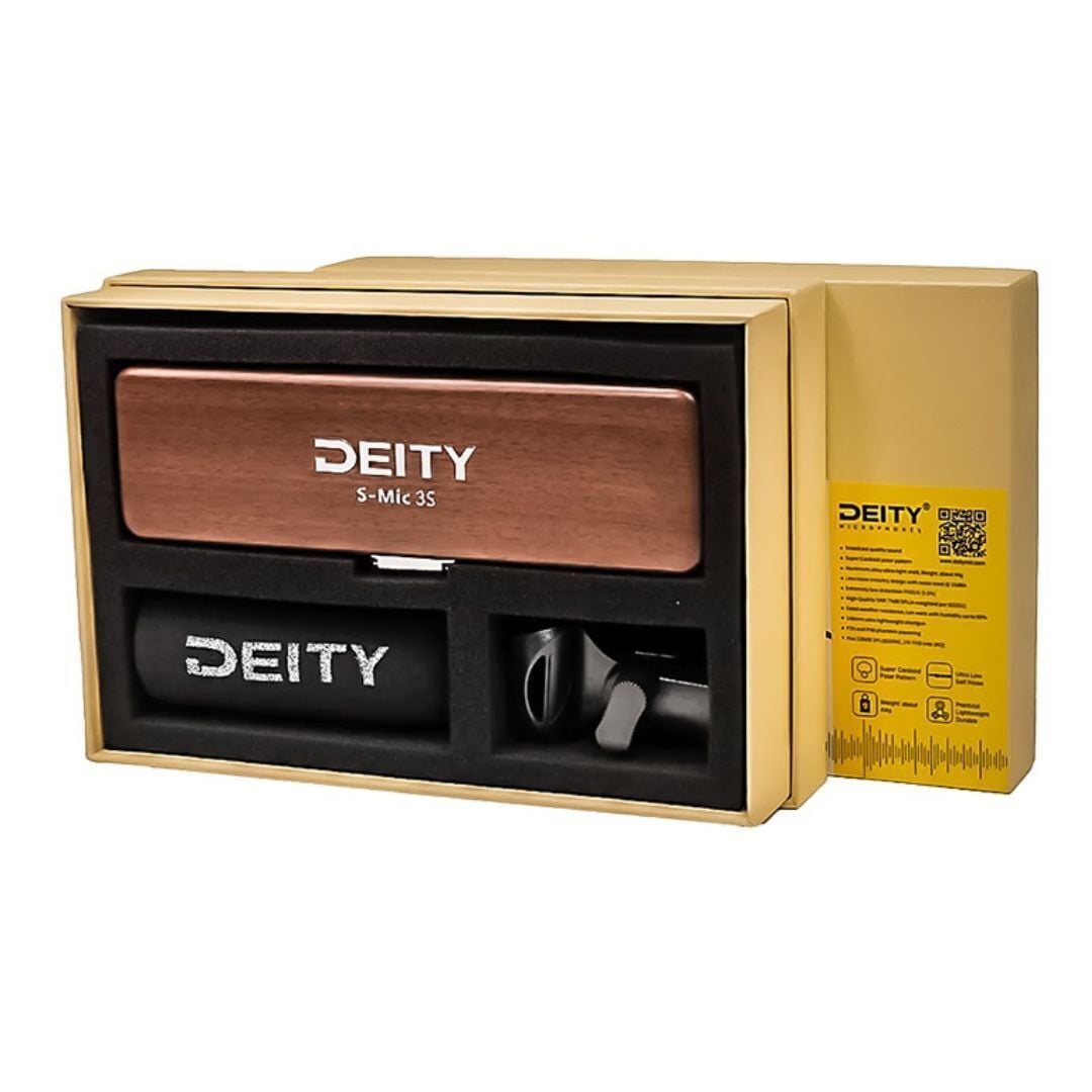 Deity S-Mic 3S Shotgun Microphone with Broadcast Sound Quality, Compact and Lightweight Design, and Weather-Resistant Construction (Black)