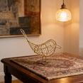 thumbnail image 5 of BiFandian Modern Wire Iron Bird Figurine, Creative Metal Craft Bird Tabletop Ornament, Farmhouse Artisan Bird Statues for Home Office Desktop Spring Decoration Indoor, 5 of 6