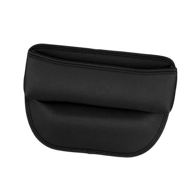 Organizador de cuero sintético para asiento de coche, organizador para bolígrafos y artículos diversos. Negro