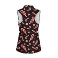 thumbnail image 2 of Whosucclay Candy Cane Pattern Workout Shirts Golf Sleeveless Half Zip Top for Women, Stretchy Anti Wrinkle for Sports Hiking Outdoor, 2 of 8