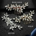 thumbnail image 2 of Bride Crystal Wedding Hair Comb Silver Bridal Side Comb Rhinestone Hair Accessorie for Women and Girls (A-Silver), 2 of 4