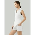 thumbnail image 2 of Golf Tennis Dresses, Women Athletic Dress with Separate Shorts, V Neck Sleeveless Workout Dresses Solid Color XL, 2 of 7
