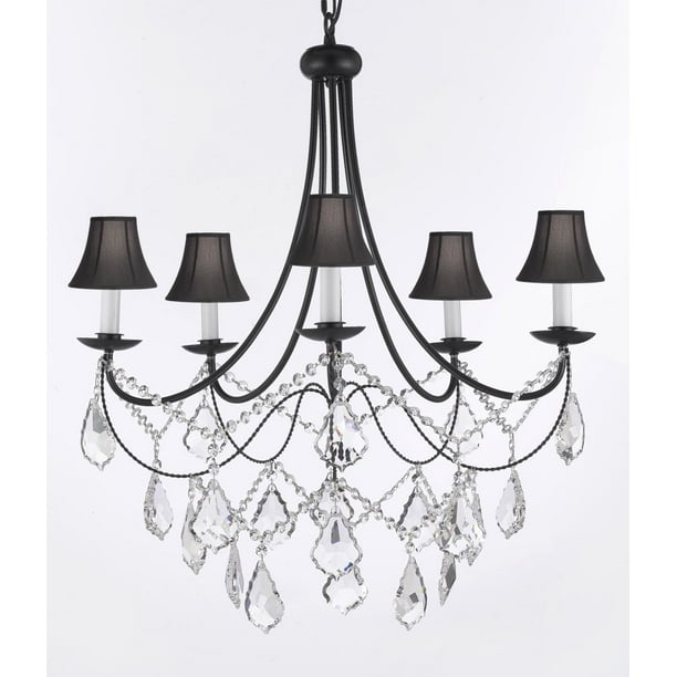 Empress Crystal Tm Wrought Iron Chandelier Lighting H 22 5 W 26 Com Wrought Iron Chandelier Lighting H 22 5, Swag Crystal Chandelier Lighting H50 X W30
