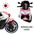 thumbnail image 2 of Motocicleta Montable Eléctrica para Niños Luces Sonido Conexión USB y Bluetooth Batería 6v  Apta a partir de 3 Años - Rosa, 2 of 7