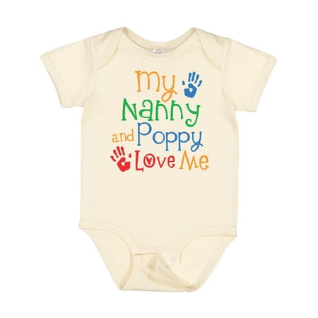 

Inktastic Nanny and Poppy Love Me Grandkid Gift Baby Boy or Baby Girl Bodysuit