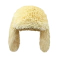 thumbnail image 2 of Gorro de felpa con orejas largas de , gorro grueso a prueba de viento con animales de dibujos animados, gorro cálido de invierno para acampar, Amarillo Fernando Gorro de peluche, 2 of 8