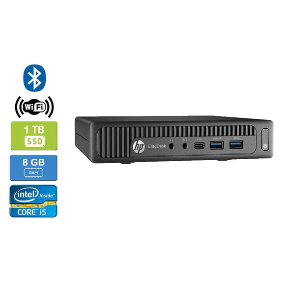 Used: HP 800 G2 Intel Core i5-6500T 8GB 1TB SSD Win 10 Pro Wifi Bluetooth