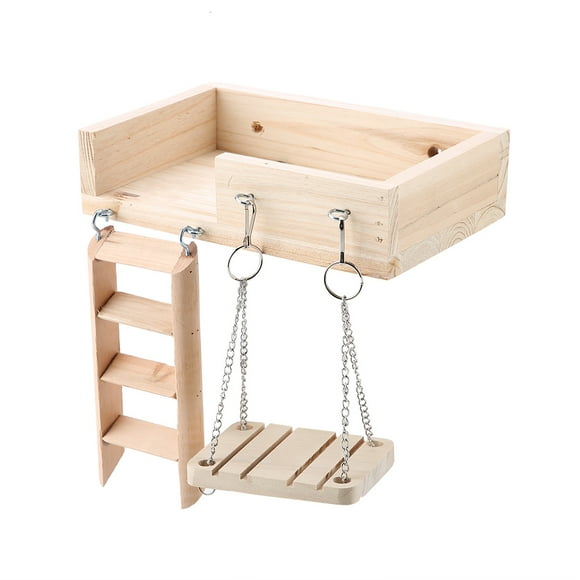 Wooden Hamster Toys, Climbing Kits Pet Swing Toy Pet Toys Hamster Swing Toys Hamster Ledge Small Pet
