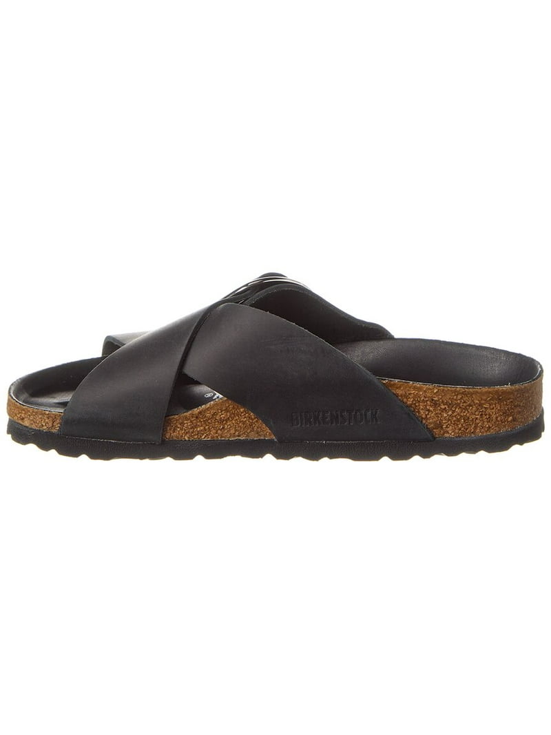 Birkenstock Siena Big Buckle Narrow Fit Leather Sandal, 38, Black