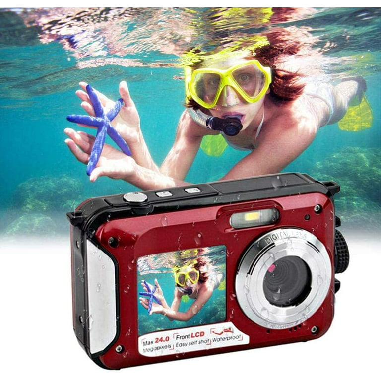 Waterproof Digital Camera Full HD 1080P Underwater Camera 24 MP Underwater  Camcorder with 650MAH Rechargeable Battery and Camera DV Recording Waterproof  Camera for Snorkeling 