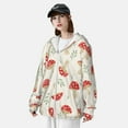 thumbnail image 4 of Picia Cartoon Flat Mushrooms Women's Men's UPF 50+ Sun Protection Hoodie Shirt Long Sleeve SPF Fishing Outdoor UV Hiking Lightweight Shirts-, 4 of 9