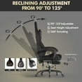 thumbnail image 6 of SOONTRANS Velvet Fabric Gaming Chair, High Back Ergonomic Office Game Chair for Adult, Video Gamer Chair with Footrest, Racing Reclining Office Computer Desk Chairs with Massage Lumbar, Black, 6 of 9