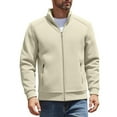 thumbnail image 2 of Donemore Men's Fleece Jacket Long Sleeve Stand Collar Zippered Pockets Casual Winter Warmth, 2 of 9