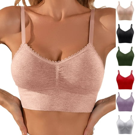 Ahuyic Womens Sports Bra Summer Plus Size Bra Womens Solid Seamless Yoga Suit Drying Yoga And Beautiful Back Gathering Drying Sports Bra Beige XXXXXL