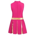 thumbnail image 5 of TiaoBug Girls Cheer Leader Uniform Schoolgirl Dance Dress Stage Performance Cheerleading Outfit Hot Pink 14, 5 of 7