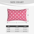 thumbnail image 4 of Goofa Dots On Rose Red Background Pattern Pillow Case – Plush & Soft Cushion Cover, Hypoallergenic Throw Pillow Case for Comfortable Sleep with Envelope Closure-16"x24", 4 of 6