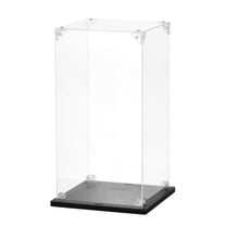 Uxcell Acrylic Display Case Plastic Box Cube Storage Box Clear Small Assemble Dustproof Showcase 6x6x10 inch for Collectibles Items