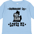 thumbnail image 4 of Inktastic Michigan Travel Gift Someone Loves Me Boys or Girls Long Sleeve Toddler T-Shirt, 4 of 5