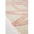 thumbnail image 3 of Geometric Hand-Tufted Wool Area Rug, Pink Trellis Pattern, 8' x 11', Soft Durable Non-Slip Carpet for Living Room Bedroom Office, 3 of 3