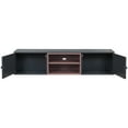 thumbnail image 5 of Aukfa Floating TV Stand for TVs up to 60" - Wall Mounted TV Shelf with Cabinets - Black, 5 of 8
