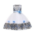 thumbnail image 2 of Delliss Girls Sequin Mesh Tull Dress Summer Sleeveless Flower Party Ball Gown for Wedding Party, 2 of 7