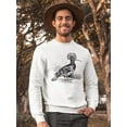 thumbnail image 2 of Hoopoe Bird Sketch Sweatshirt Men -Image by Shutterstock, Male 3X-Large, 2 of 4