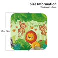 thumbnail image 2 of Lsque African Animals in the Jungle Pattern 4" Drink Coasters Set of 4, PVC Leather Absorbent Coasters, Table Coaster Set Decorative Coffee Cup Coasters Housewarming Gift -Square, 2 of 6