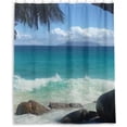 thumbnail image 2 of Coolnut Sea Beach Starfish Shower Curtain, Waterproof Washable Bathroom Shower Curtain, Durable Polyester Cloth Fabric Bathroom Decor Set with 12 Hooks,60 x 72 inches, 2 of 6