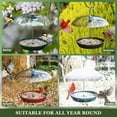 thumbnail image 4 of Kingsyard Adjustable Metal Wild Bird Platform Feeder with Clear Dome, 2.5 lb Capacity, Red, 4 of 6
