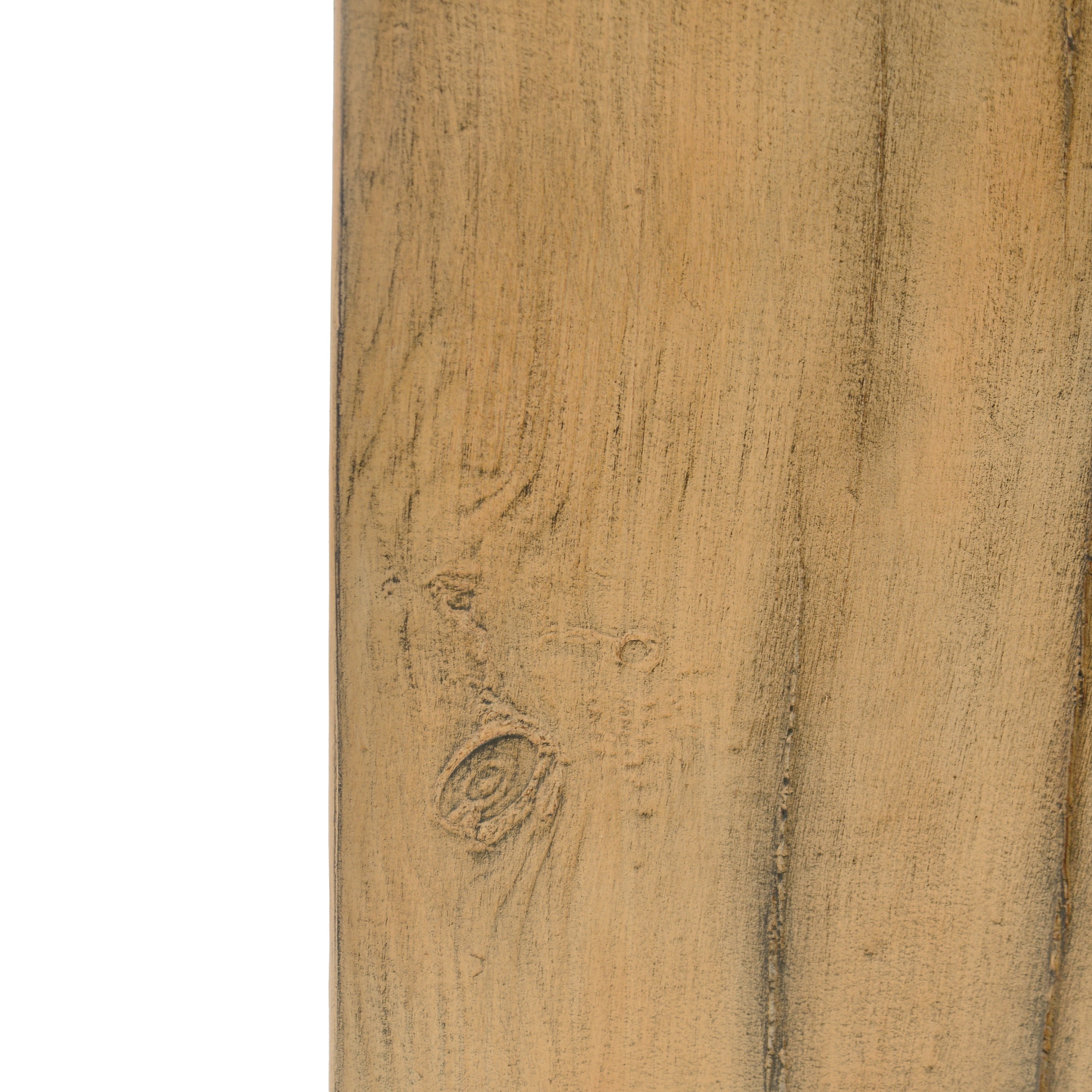 Square-Column End Table, Wood-Look Table for Indoor Outdoor Use, Natural Color