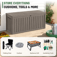 thumbnail image 6 of MINDYES 150 Gallon Deck Box, Extra Large Outdoor Storage for Patio Furniture Cushions, Pool Equipment & Garden Tools, Beige, 6 of 8