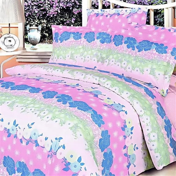MF01011-KING Pink Kaleidoscope 4 Piece King Duvet Cover Set