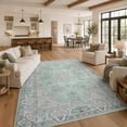 thumbnail image 3 of KAROSA Green Vintage Machina Washable Area Rug, Soft Low Pile Rug with Non-Slip TPR Backing,4'x6', 3 of 7