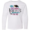 thumbnail image 3 of Inktastic My Mommy Did It and She Did it For Me with Graduation Cap Long Sleeve Youth T-Shirt, 3 of 5