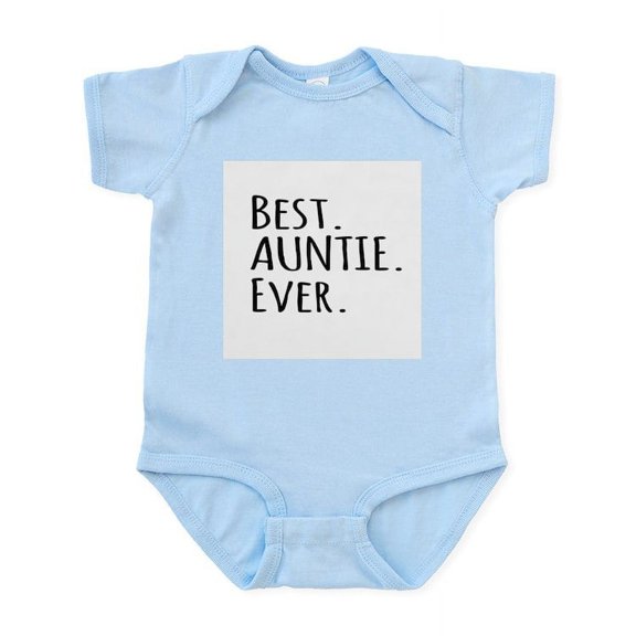 CafePress - Best Auntie Ever Body Suit - Baby Light Bodysuit, Size Newborn - 24 Months